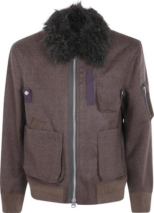 sacai Jacket Wool Melton Blouson