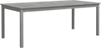 vidaXL Vidaxl - Garden Table Grey 200x100x75 cm Solid Wood Acacia