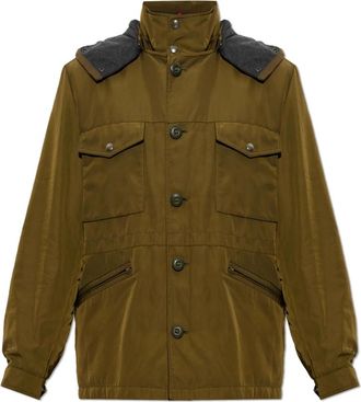 Moncler Yricas Donsjas - Heren - Gewatteerde jassen - Groen - M - Wol - Jassen