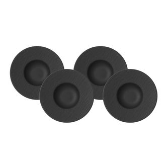 Villeroy & Boch Manufacture Rock Pasta Bowl Set of 4 in Black at Nordstrom