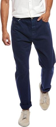 Brunello Cucinelli Leisure Fit Navy Wash Cuffed Jean