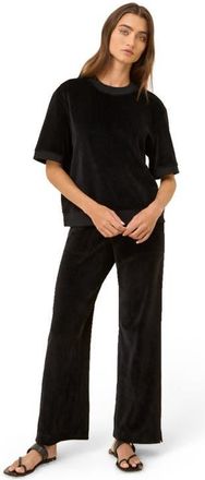 Pact Organic Cotton Pure Velour Sweatshirt Tee in Black at Nordstrom, Size X-Small