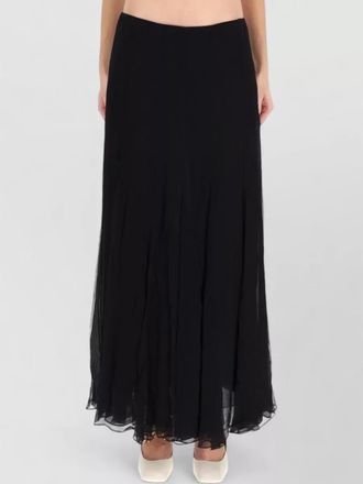 Chlo&eacute; silk muslin maxi skirt wide silhouette