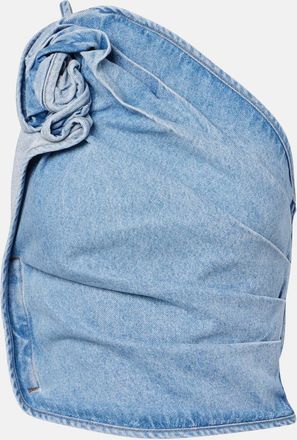 Magda Butrym Top di jeans monospalla