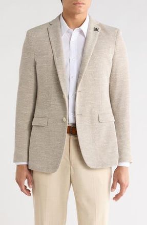 John Varvatos Heathered Knit Two Button Sport Coat in Tan at Nordstrom Rack, Size 36 Regular