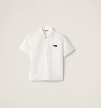 Miu Miu Slubbed poplin shirt