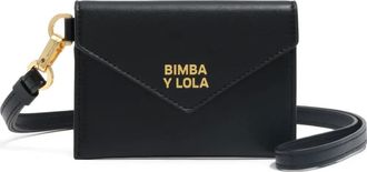 Bimba & Lola lanyard cardholder - women - Bonded Leather/Polyurethane/Polyester/Polyurethane/Polyester/100% PURE COTTON - One Size - Black