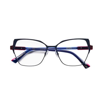 Etnia Barcelona Alexia Geometric Metal Sunglasses with Vibrant Gradient Temples