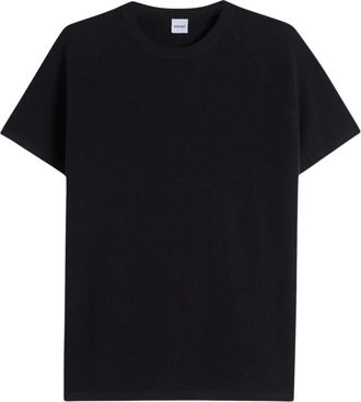 Aspesi Raglan Micro Waffle Sweater - Heren - T-shirts - Zwart - 2XL - Katoen - Tops