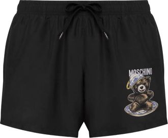 Moschino Shorts da bagno con stampa - Nero