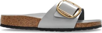 Birkenstock Madrid Big Buckle Slippers Narrow - Dames - Sandalen - Grijs - 40 EU - Leer - Schoenen