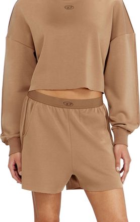 Diesel Shorts in light stretch scuba - Pants - Woman - Brown