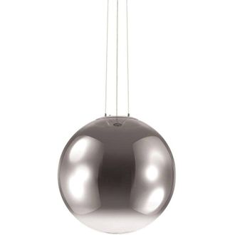 Ideal Lux Ideal Lux Mapa - 1 L&aacute;mpara Colgante De Techo De Globo Con Pantalla De Cromo
