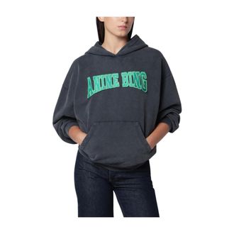 Anine Bing Harvey Sweatshirt - Dames - Sweatshirts & Hoodies - Zwart - Maat: XS Katoen