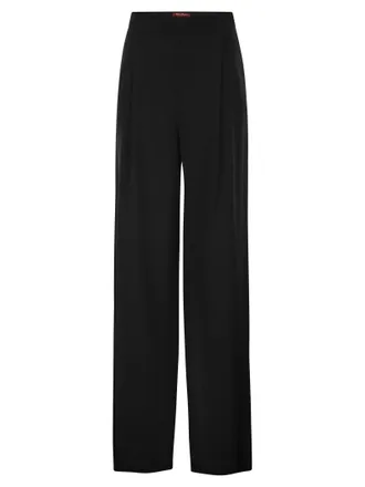 Max Mara Msealpaca - Pantal&oacute;n Palazzo Fluido De Crep&eacute; T&eacute;cnico