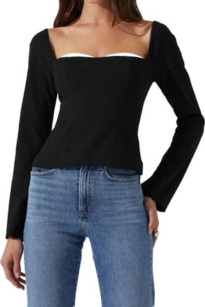 Astr Whitley Top In Black
