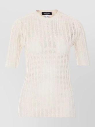 Fabiana Filippi knitwear crew neck short sleeves semi sheer