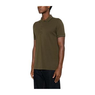 Tom Ford Poloshirt met korte mouwen - Heren - Polos - Groen - L - Katoen - Tops