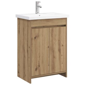 vidaXL Juego De Muebles De Ba&ntilde;o Roble Artisan 61 X 40 X 84,5 Cm Vidaxl