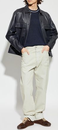 Giorgio Armani T-shirt With Logo, Mens, Navy Blue