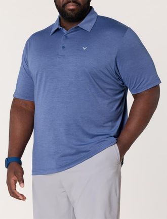 Callaway Big & Tall Heathered Jacquard Polo Shirt V2 in Peacoat at Nordstrom, Size 5X Big