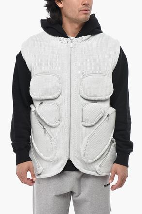 Off-white SEASONAL Gilet Zip-up MULTIPOCKETS in Maglia Off-White