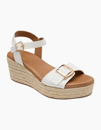 Lotus Womens Emeia Womens Wedge Sandals - White - Size: 7