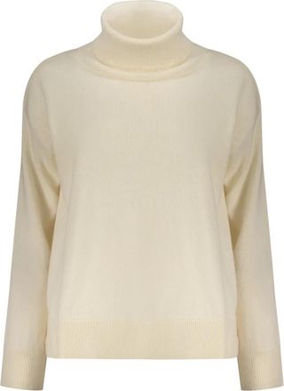 Moorer Pullover met col van kasjmier - Dames - Cashmere truien - Beige - XS - Kasjmier - Truien & Vesten