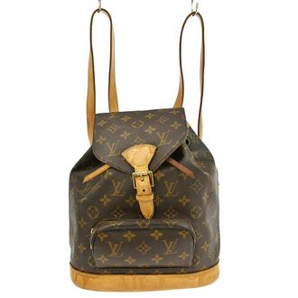 Louis Vuitton Vintage Montsouris Monogram Canvas Brown Canvas Backpack Bag (Pre-Owned)