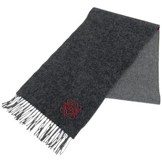 Loewe Pre-owned Scarves, female, Gray, Size: ONE SIZE Pre-owned Stole