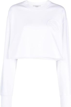 Stella McCartney S-Wave cropped sweatshirt - women - Cotton - S - White
