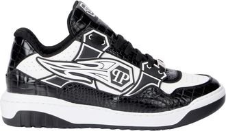 Philipp Plein Moon Walker Low-Top Sneakers - Heren - Sneakers - Zwart - 43 EU - Katoen - Schoenen