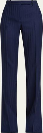 Tom Ford Tonal Striped Jacquard Straight-Leg Pants
