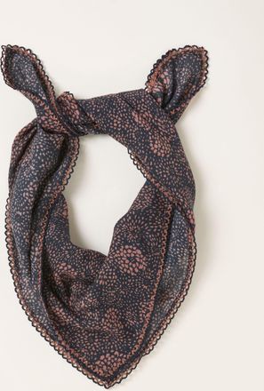 Fat Face FatFace Navy Circle Floral Hair Scarf