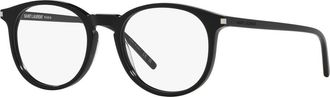 Saint Laurent 50mm Round optical glasses in Black at Nordstrom