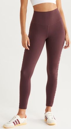 Zella Studio Luxe Ruched Leggings in Burgundy Fudge at Nordstrom, Size X-Small