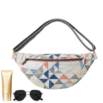 Generic Sling Bag,Boho Quilted Adjustable Strap,Vintage Inspired Fabric Sling Bag | for Outdoor Travel Hiking Cycling Riding Fishing Sports Picnic Home Hotel 