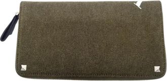 Valentino Pre-owned Canvas wallets - Dames - Vintage Accessoires - Bruin - ONE Size - Vintage