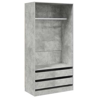 vidaXL Vidaxl - Armario De Madera Contrachapada Gris Hormig&oacute;n 100x50x200 Cm