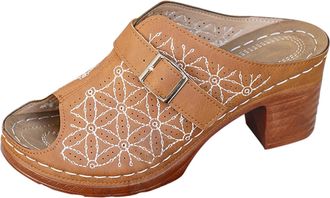 Generic Large Open Toe High Heeled Slippers for European and American Foreign Trade, Women Sandals with Thick Heel and Buckle, Fashion Sandals with High Heels