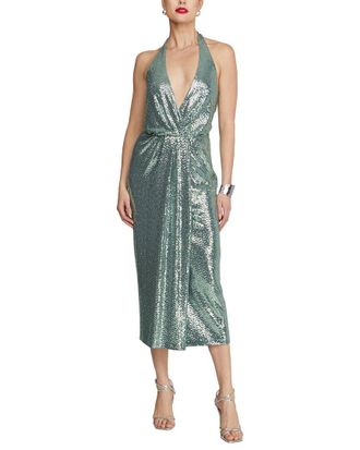 Halston Heritage Leonie Disco Jersey Midi Dress