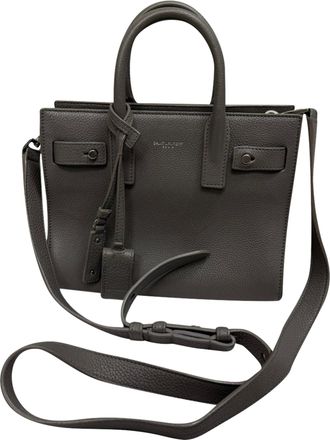 Saint Laurent Saint Laurent Sac De Jour Nano-tas in grijs leer