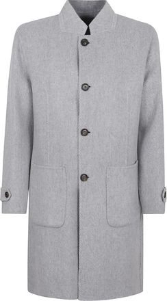 Eleventy Luxe Wol-Kasjmier Jas - Heren - Mantel - Grijs - L - Wol - Jassen