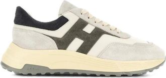 Hogan Suede Leather Chunky Cream Sole Sneakers