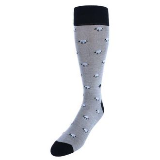 Trafalgar Store Dolly The Sheep Merino Wool Mid-Calf Socks in Charcoal at Nordstrom