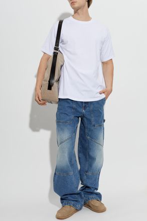 American Vintage T-shirt With A Crew Neck, Mens, White