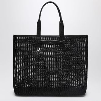 Dolce & Gabbana Dolce&Gabbana Adamo Shopping Bag In Black Woven Mesh