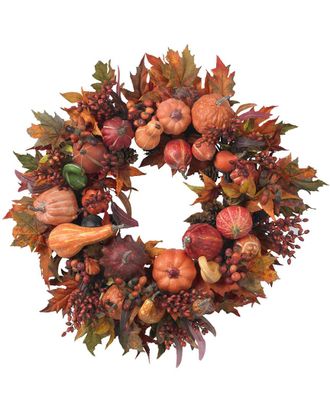 Nearly Natural 28In Harvest Wreath