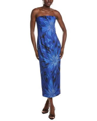 Rene Ruiz Strapless Straight Across Midi Dress