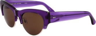 Linda Farrow DRIES VAN NOTEN DVN100 C3 Womens Sunglasses Purple Size 53
